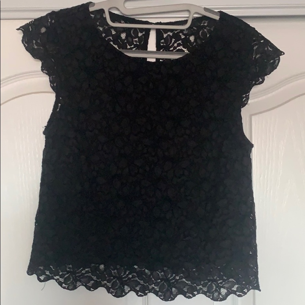 Black lace top